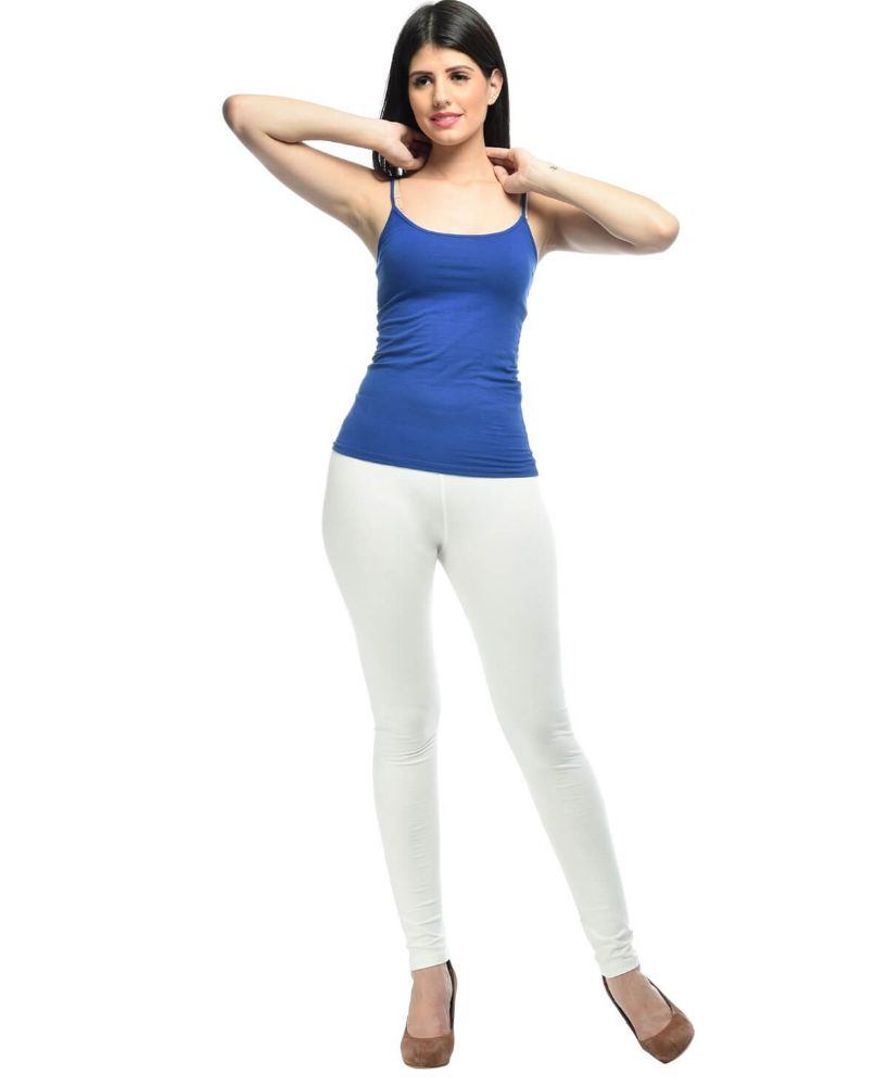 Picture of Frenchtrendz Viscose Spandex Ivory Ankle Leggings