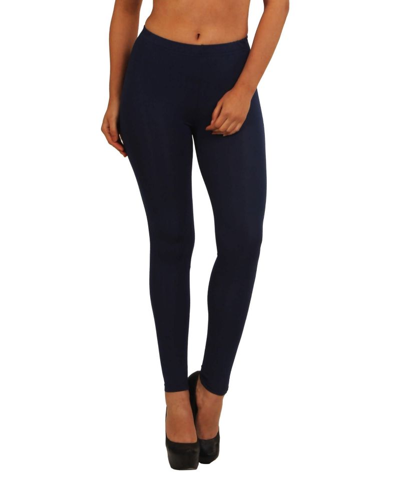 Picture of Frenchtrendz Viscose Spandex Light Navy Ankle Leggings