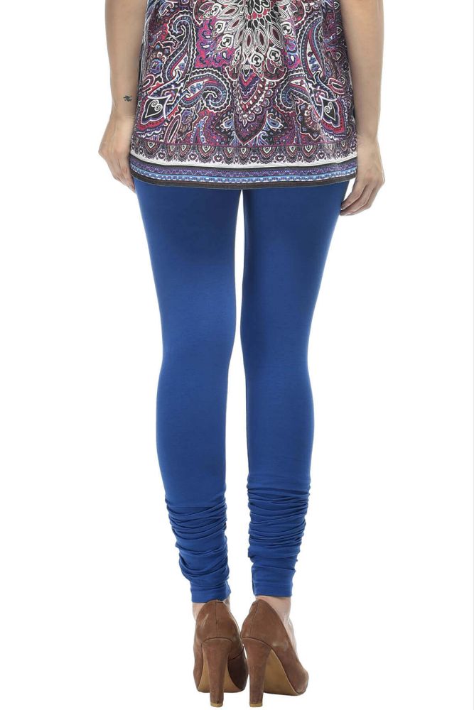Picture of Frenchtrendz Cotton Spandex Light Blue Churidar Leggings