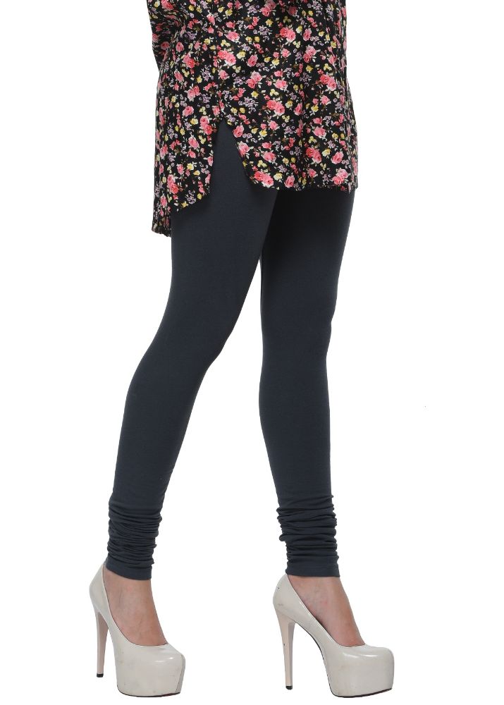 Picture of Frenchtrendz Cotton Spandex Slate Churidar Leggings