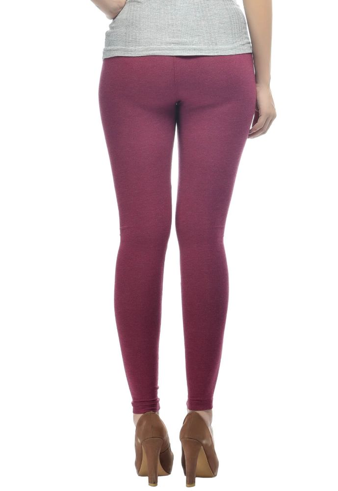 Picture of Frenchtrendz Cotton Melange Spandex Dark Lilac Ankle Leggings