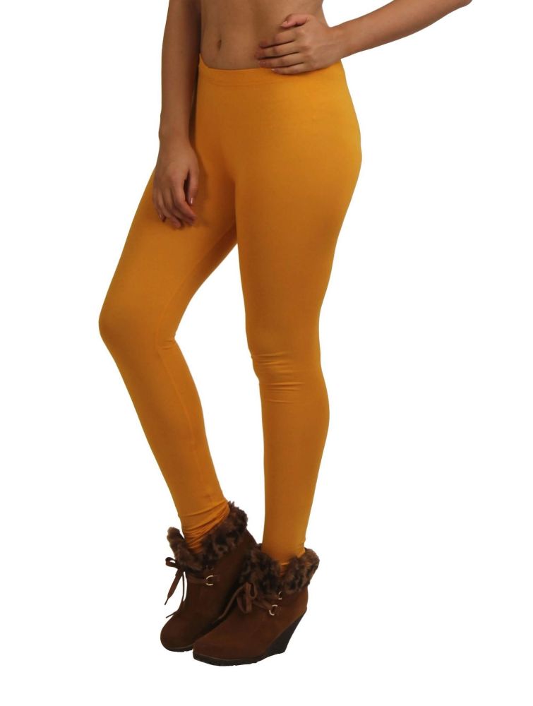 Picture of Frenchtrendz Modal Spandex Mustard Ankle Leggings