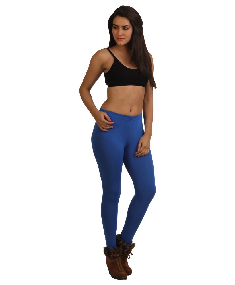 Picture of Frenchtrendz Modal Spandex Royal Blue Ankle Leggings
