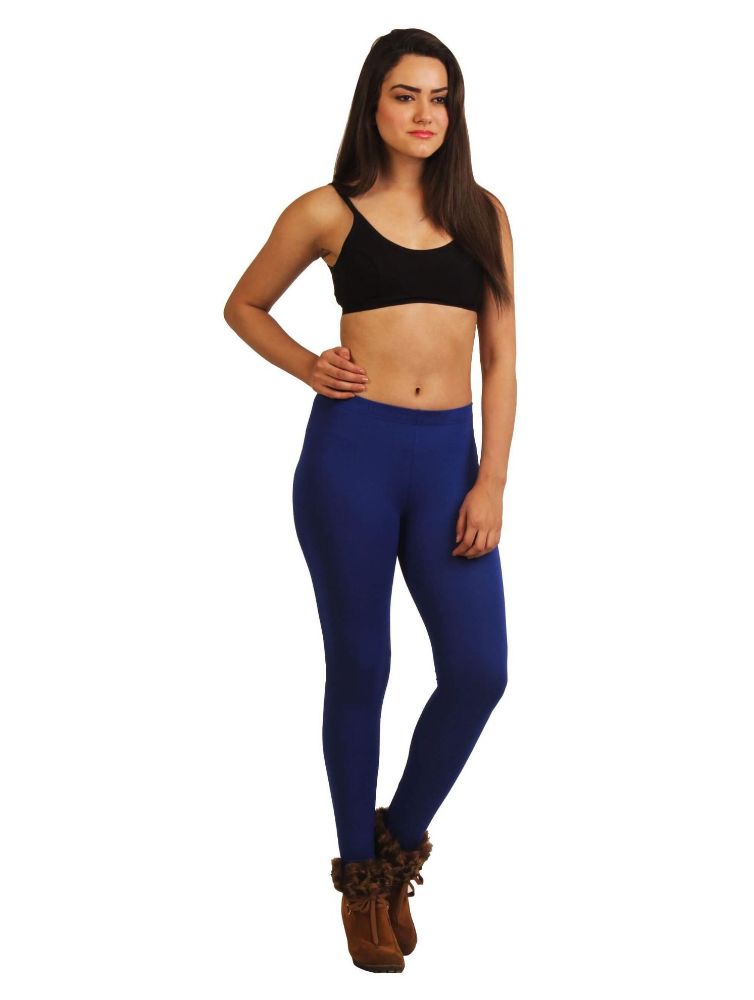 Picture of Frenchtrendz Modal Spandex Ink Blue Ankle Leggings