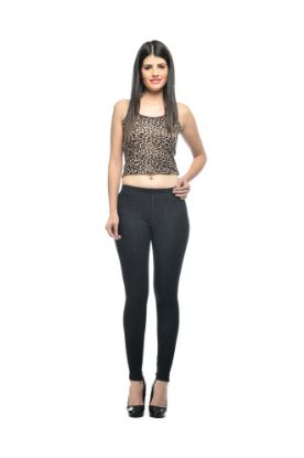 Picture of Frenchtrendz Cotton modal  Spandex Black  Jeggings