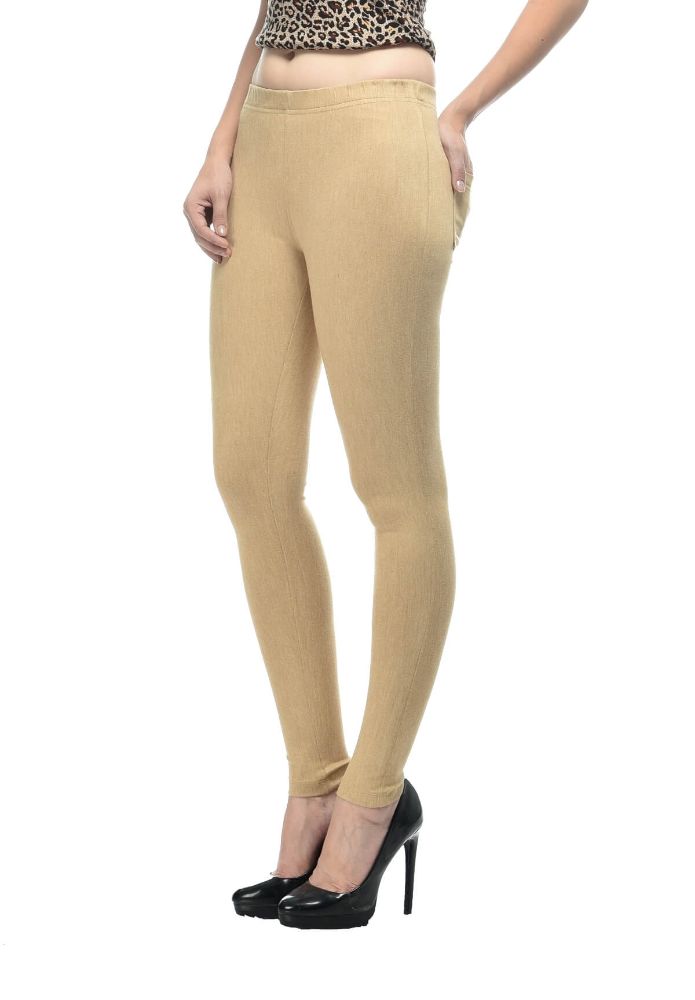 Picture of Frenchtrendz Cotton Modal Spandex Camel  Jegging
