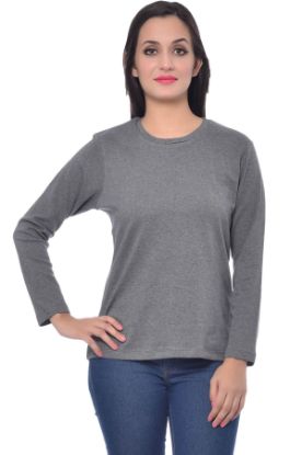 Picture of Frenchtrendz Cotton Interlock Dark Grey T-Shirt