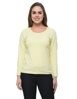 Picture of Frenchtrendz Cotton Spandex Butter Bateu Neck Full Sleeve Top