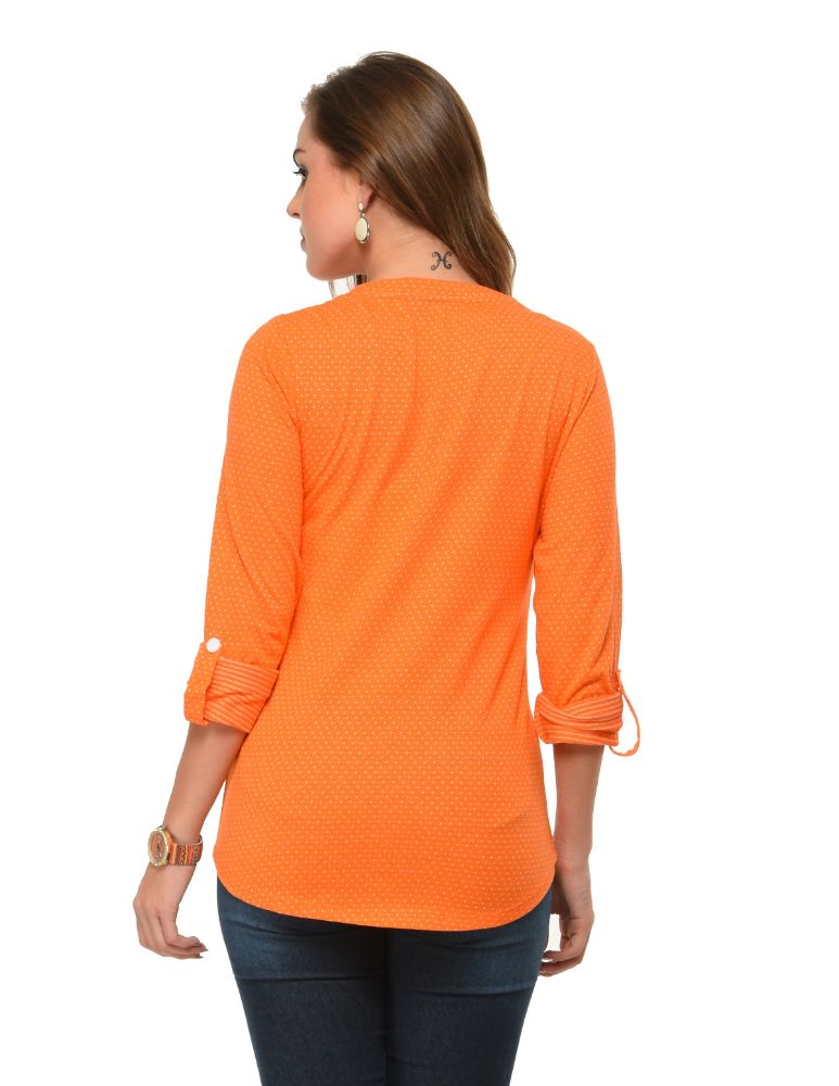 Picture of Frenchtrendz Cotton Poly Orange T-Shirt