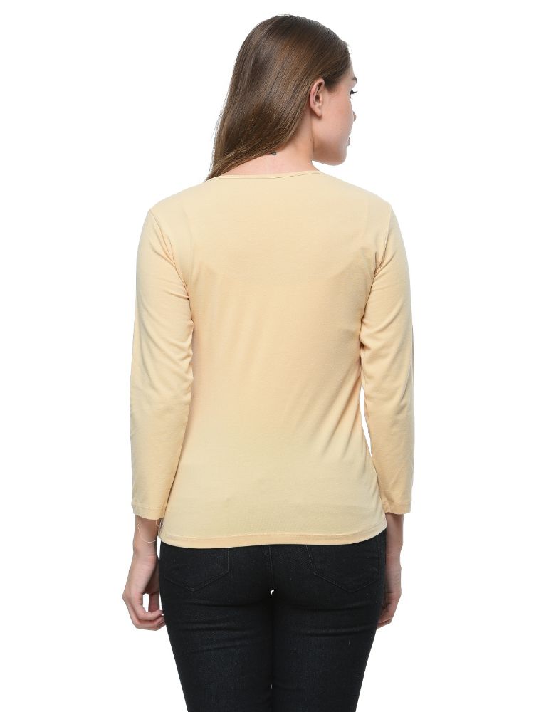 Picture of Frenchtrendz Cotton Spandex Skin Bateu Neck Full Sleeve Top