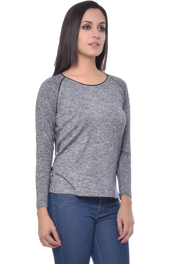 Picture of Frenchtrendz Grindle Navy Raglan Sleeve Top