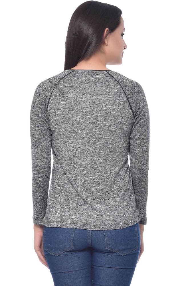 Picture of Frenchtrendz Grindle Black Raglan Sleeve Top
