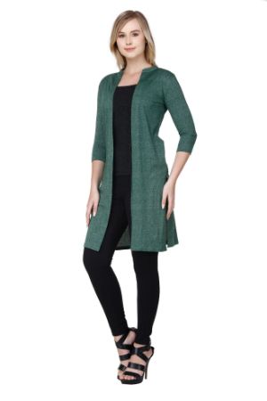 https://www.frenchtrendz.com/images/thumbs/0002572_frenchtrendz-cotton-poly-jaspe-green-long-length-side-slit-shrug_450.jpeg