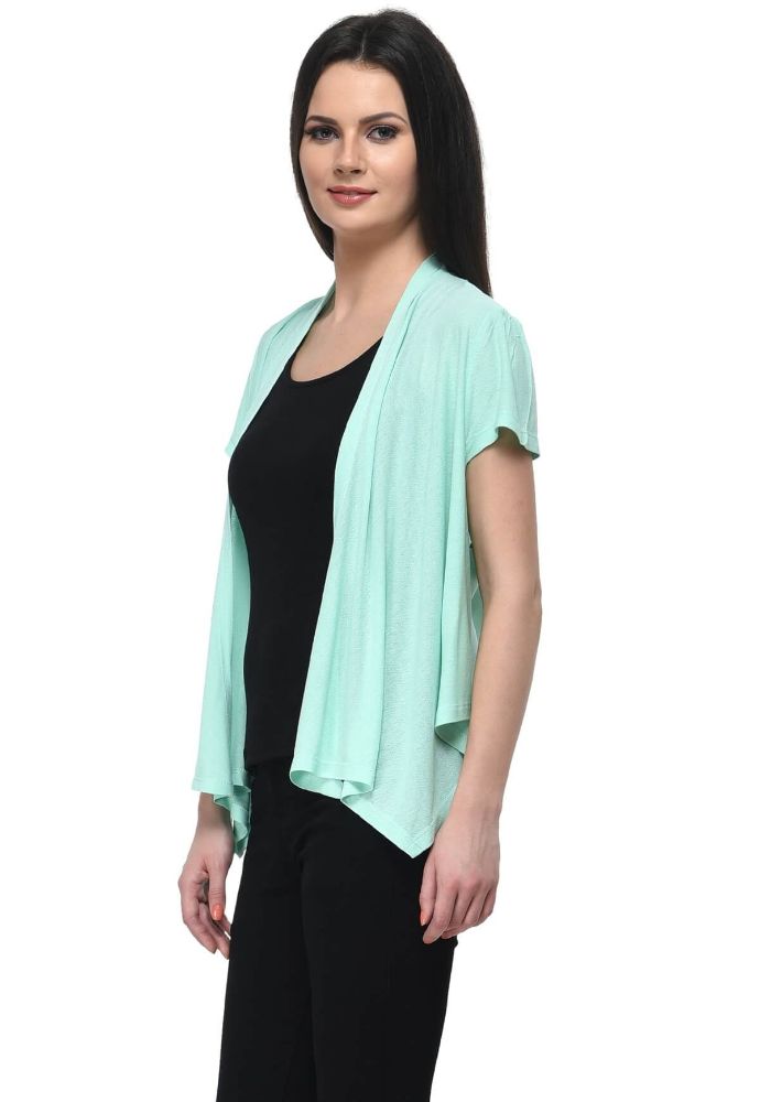 Picture of Frenchtrendz Viscose Crepe Mint Short Length Shrug
