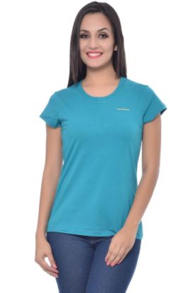 Picture of Frenchtrendz Cotton Turq Round Neck Half Sleeve Medium Length T-Shirt