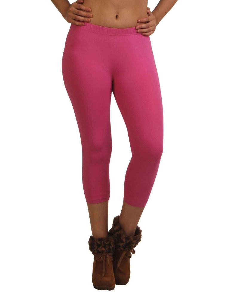 Picture of Frenchtrendz Cotton Spandex Pink Capri