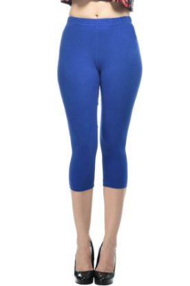 Picture of Frenchtrendz Modal Spandex Ink Blue Capri