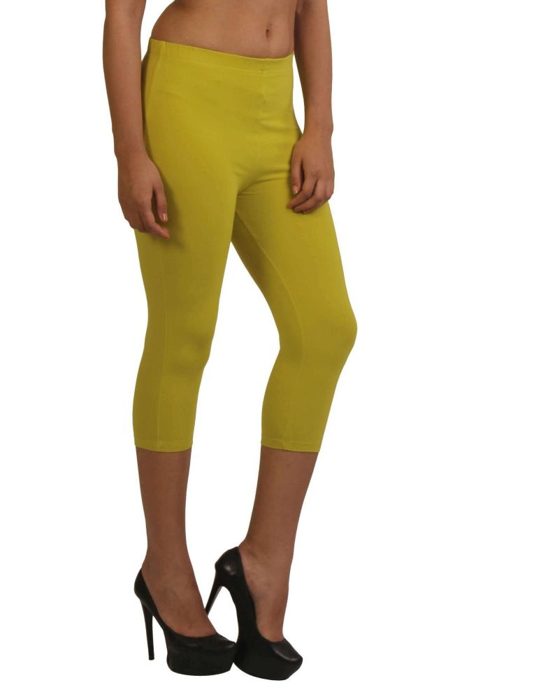 Picture of Frenchtrendz Cotton Spandex Lime Capri