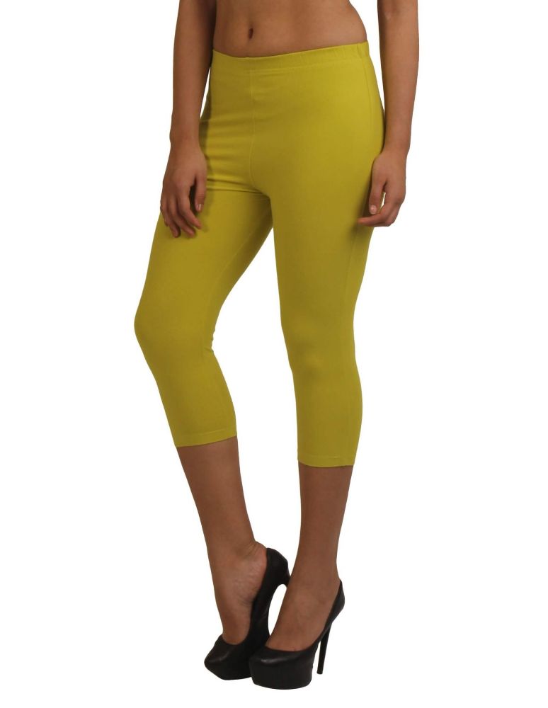 Picture of Frenchtrendz Cotton Spandex Lime Capri