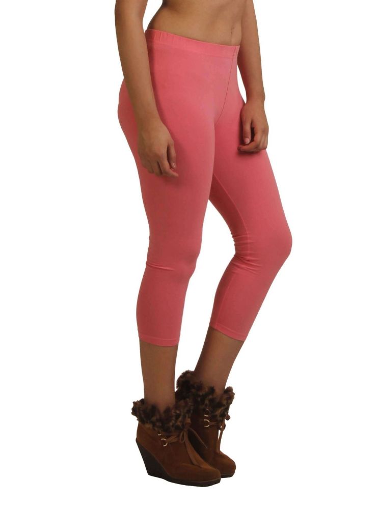Picture of Frenchtrendz Cotton Spandex Light Coral Capri