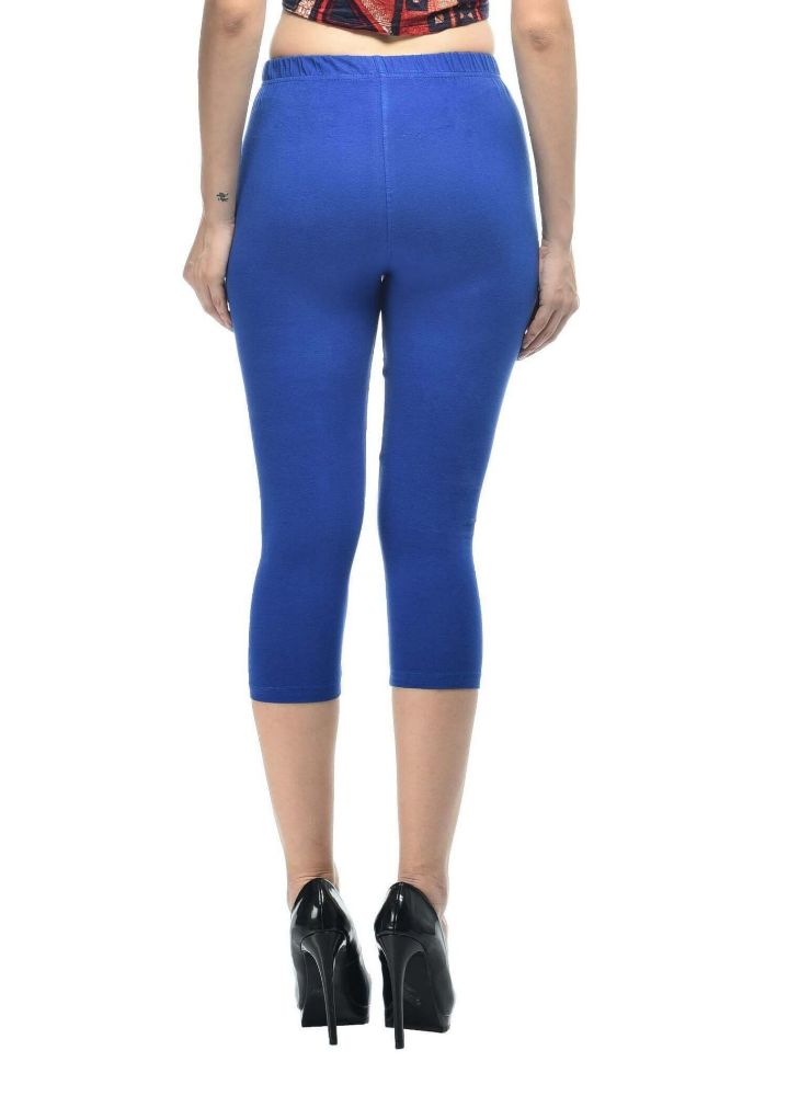Picture of Frenchtrendz Cotton Spandex Ink Blue Capri