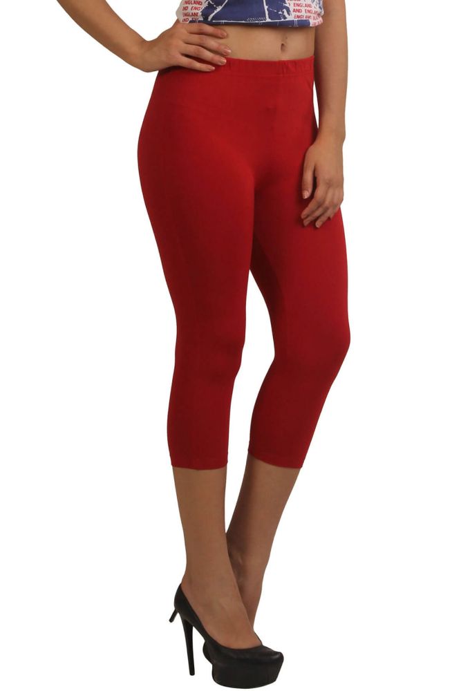 Picture of Frenchtrendz Modal Spandex Maroon Capri