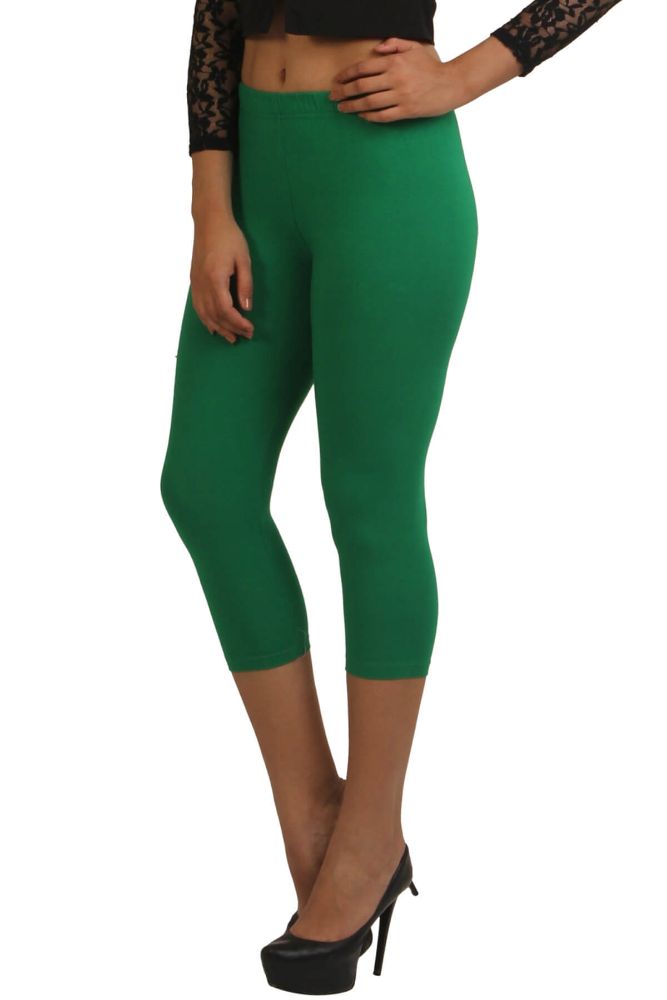 Picture of Frenchtrendz Modal Spandex Green Capri