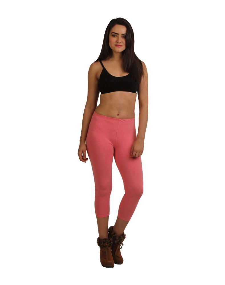 Picture of Frenchtrendz Cotton Spandex Light Coral Capri