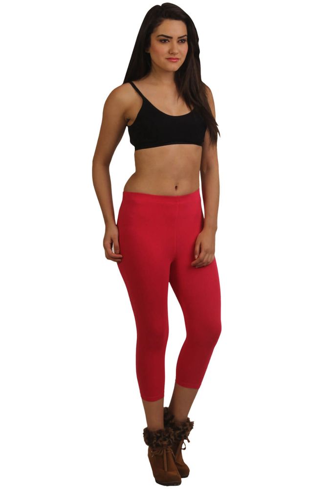 Picture of Frenchtrendz Modal Spandex Swe Pink Capri