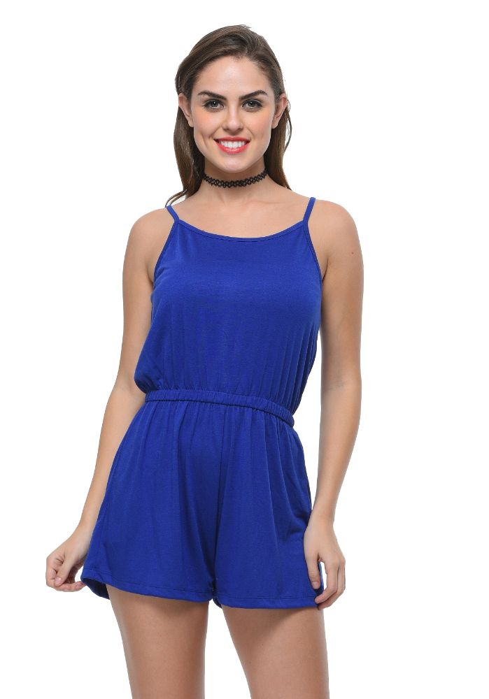 Picture of Frenchtrendz Poly Viscose Ink Blue Romper