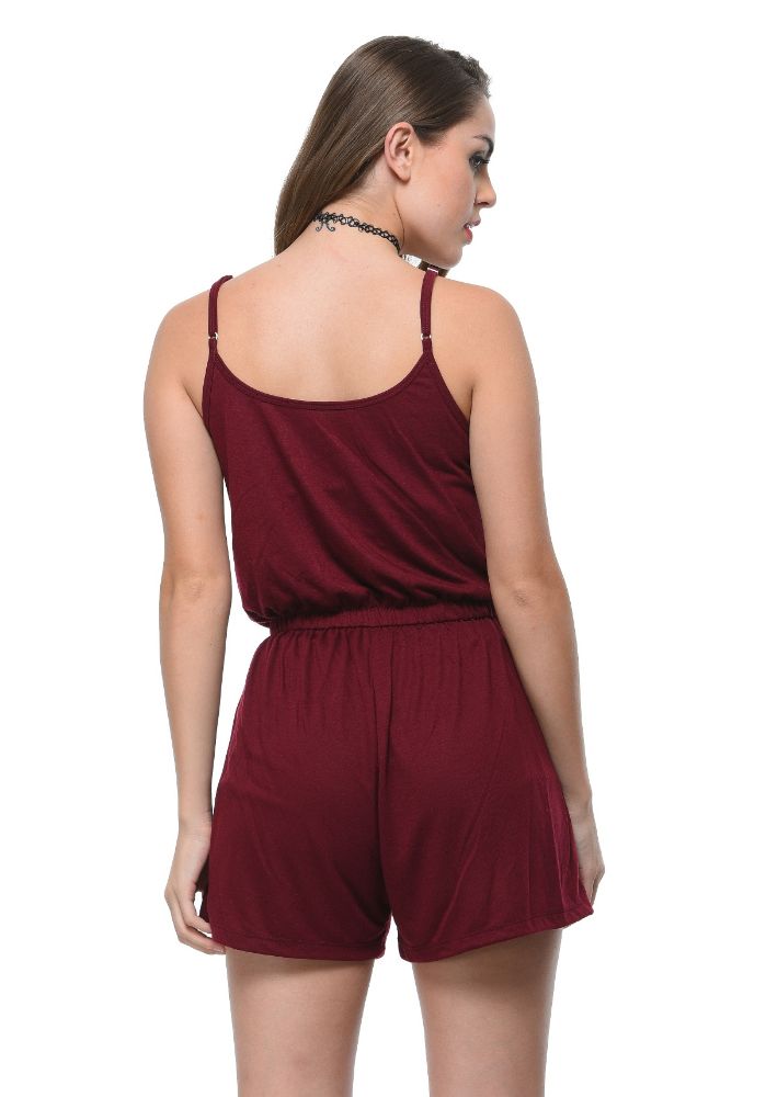 Picture of Frenchtrendz Poly Viscose Plum Romper
