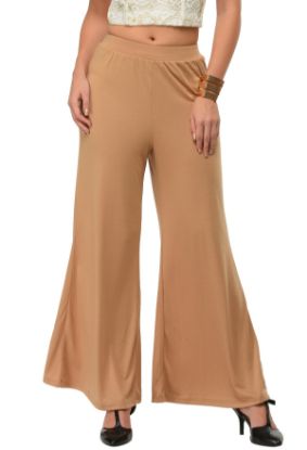 Picture of Frenchtrendz Poly Viscose Beige Palazzos