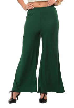 Picture of Frenchtrendz Poly Viscose Dark Green Palazzo