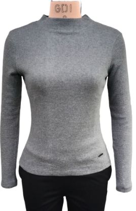 Picture of Frenchtrendz Winter Grey Mock Neck Top