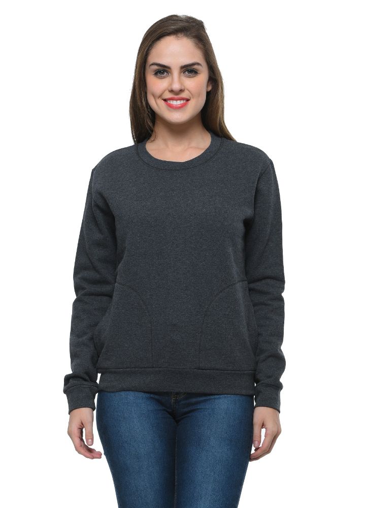 Picture of Frenchtrendz Cotton Fleece Charcoal Sweatshirt
