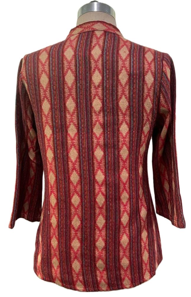 Picture of Frenchtrendz Women Winter Red Bell Sleeve Tunic