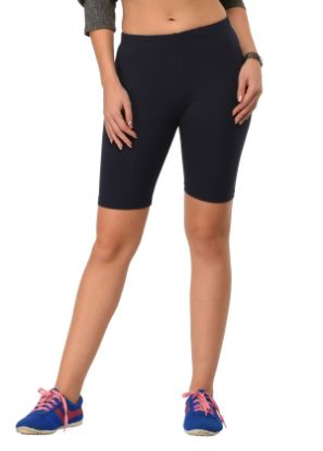 Picture of Frenchtrendz Cotton Spandex Navy Shorts