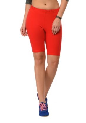 Picture of Frenchtrendz Cotton Spandex Red Shorts