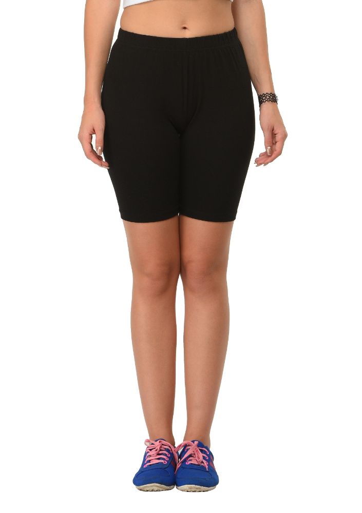 Picture of Frenchtrendz Cotton Spandex Black Shorts