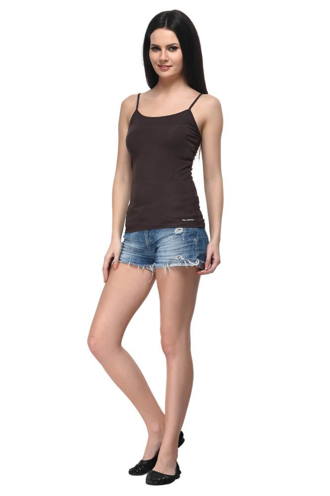Picture of Frenchtrendz Modal Spandex Chocolate Medium Length Camisole