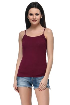 Picture of Frenchtrendz Modal Spandex Wine Medium Length Camisole