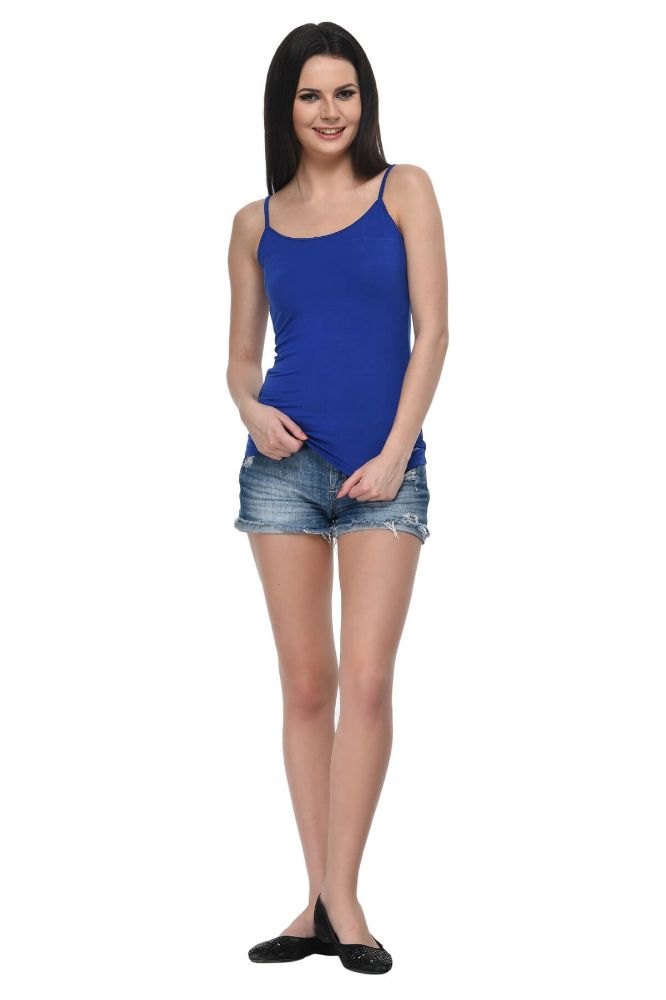 Picture of Frenchtrendz Modal Spandex Ink Blue Medium Length Camisole