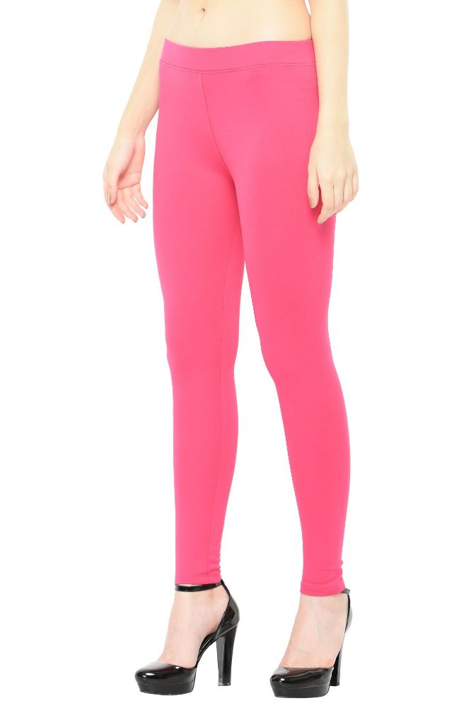 Picture of Frenchtrendz modal Poly Spandex Pink Flat Belt Without Pocket Jegging