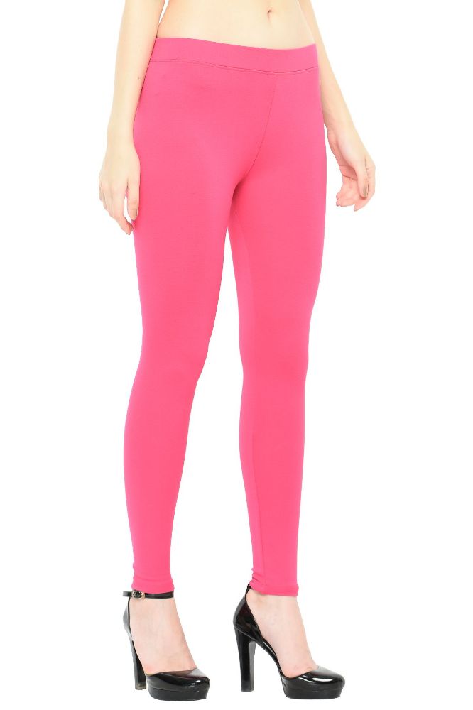 Picture of Frenchtrendz modal Poly Spandex Pink Flat Belt Without Pocket Jegging