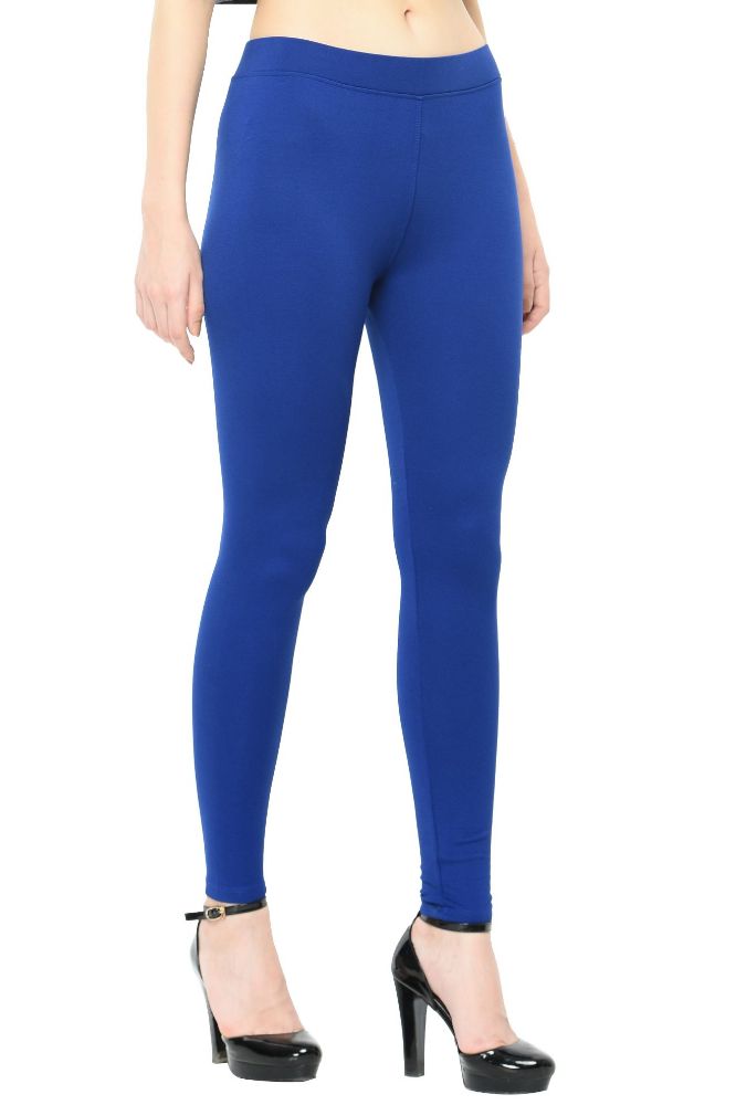 Picture of Frenchtrendz modal Poly Spandex Royal Blue Flat Belt Without Pocket Jegging