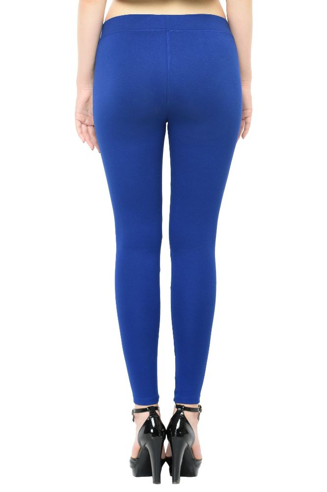 Picture of Frenchtrendz modal Poly Spandex Royal Blue Flat Belt Without Pocket Jegging