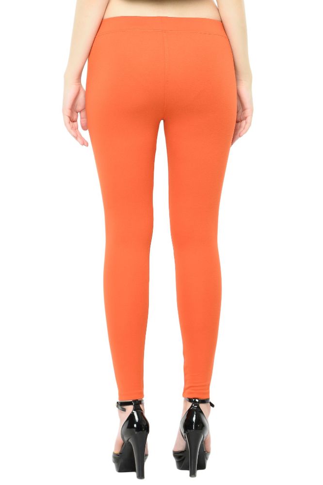 Picture of Frenchtrendz modal Poly Spandex Rust Flat Belt Without Pocket Jegging