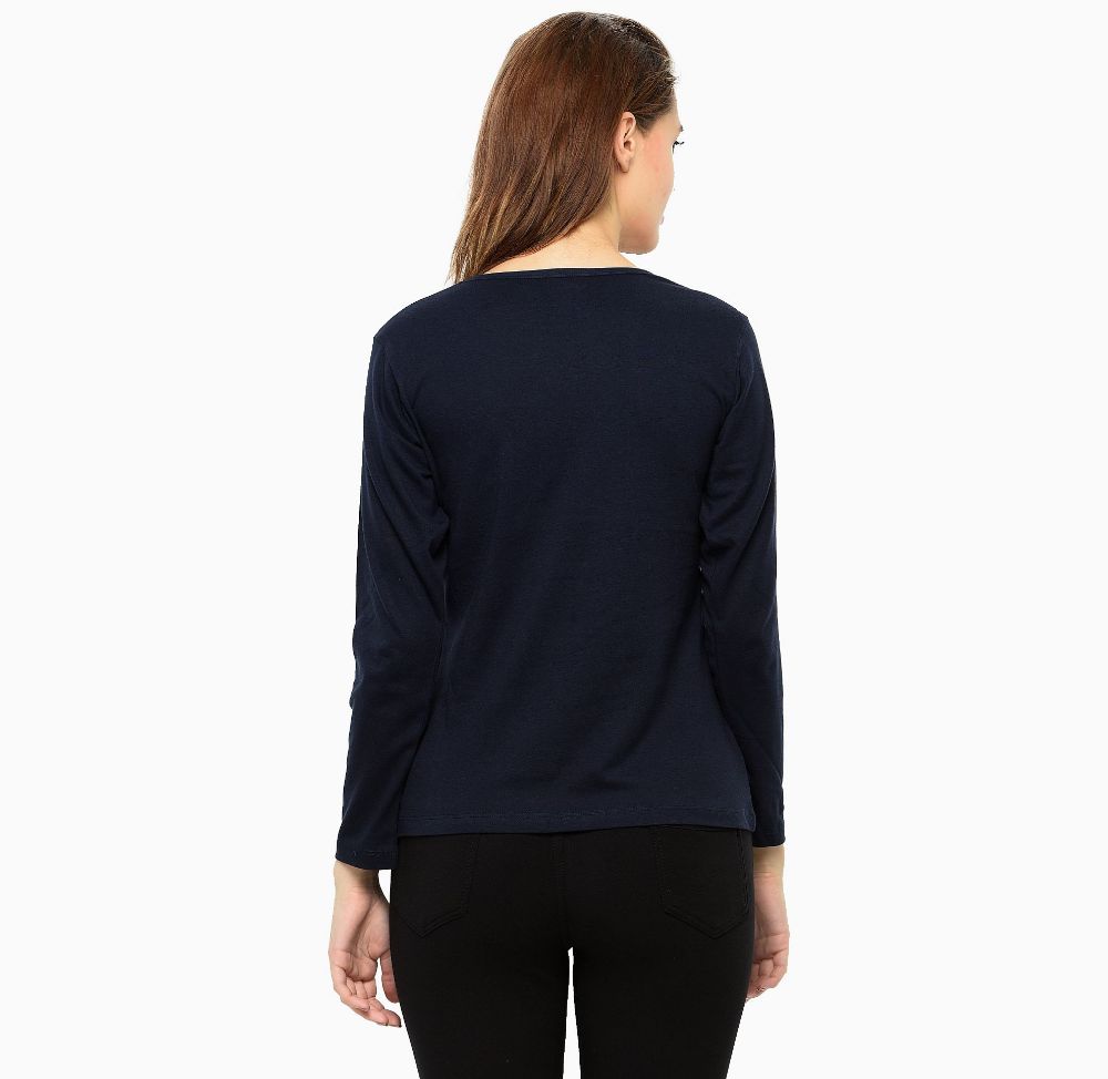 Picture of Frenchtrendz Cotton Interlock Navy T-Shirt