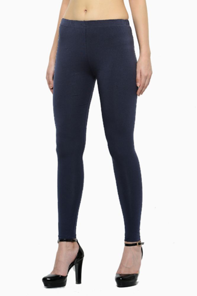 Picture of Frenchtrendz modal Poly Spandex Navy Without Pocket Jegging