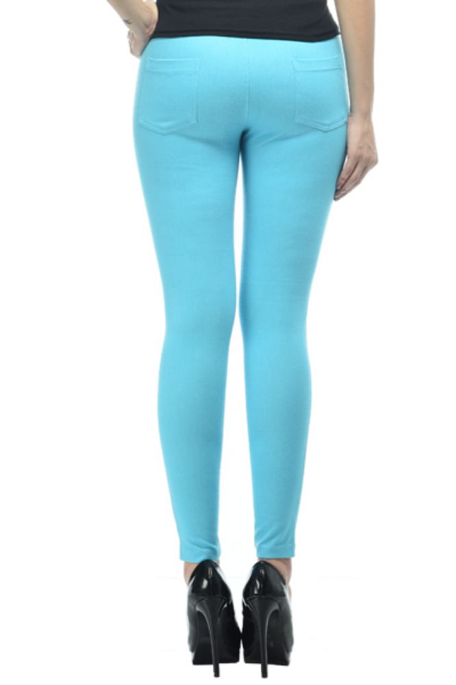 Picture of Frenchtrendz Cotton modal Spandex Turq Jeggings